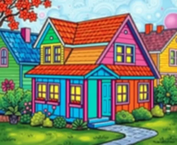 house coloring page