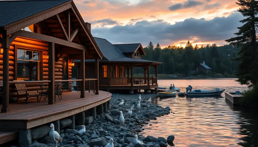 lake house with wrap