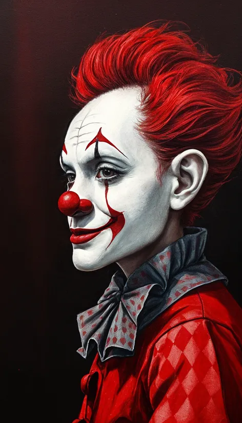 artistic delicate clown painting