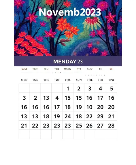 printable calendar november 2023