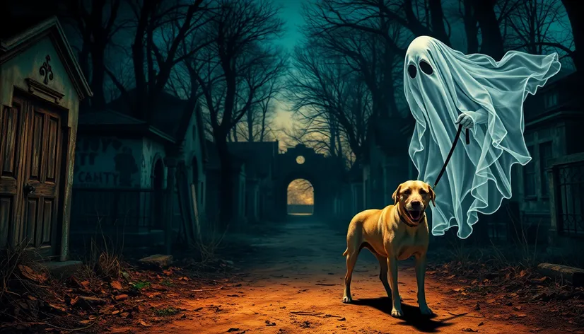 ghost with dog on