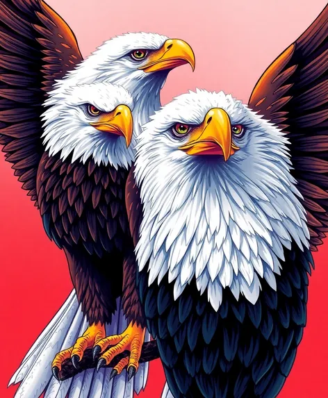 drawings of eagles