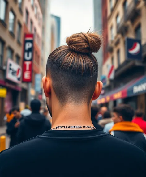 man bun hairstyle