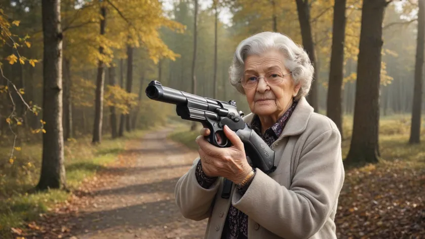 grandma with gun