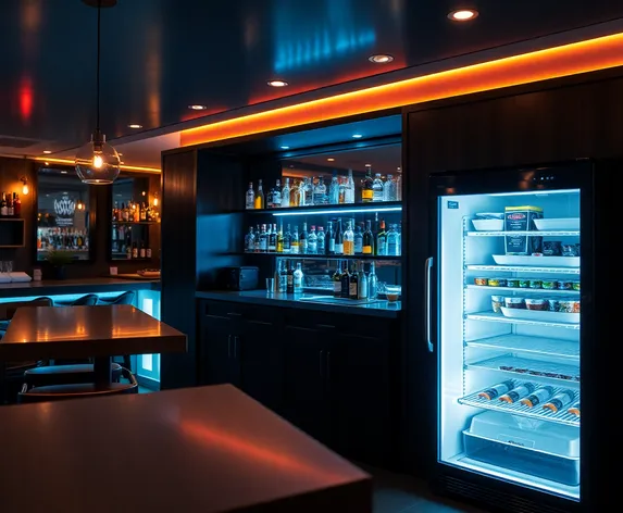 bar and fridge