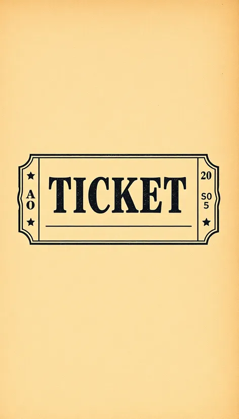 old ticket printing template