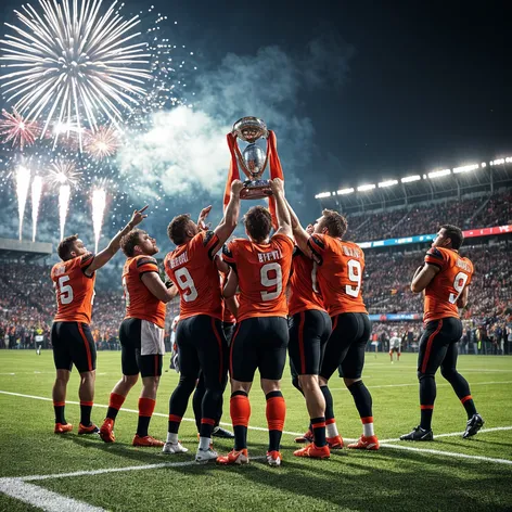 football team in orange