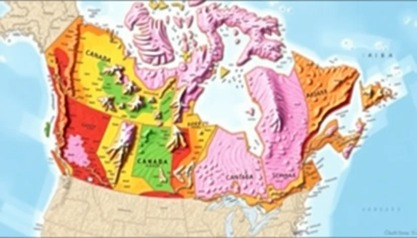 drawn canada map