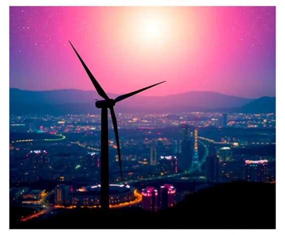 wind turbine silhouette background