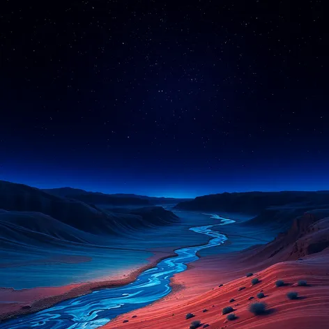 desert river at night