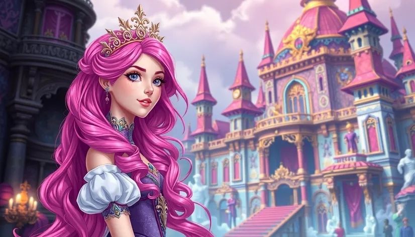 princess with pink hair