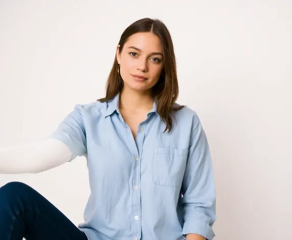 baby blue shirt