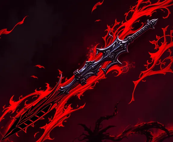 red black sword