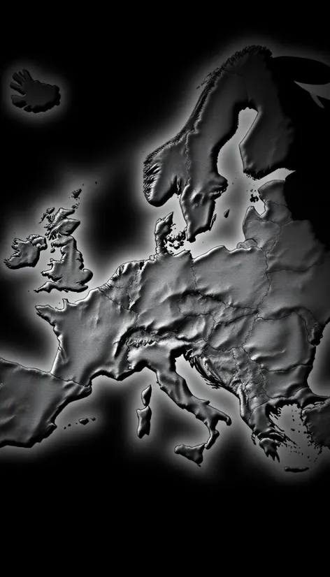 black and white map