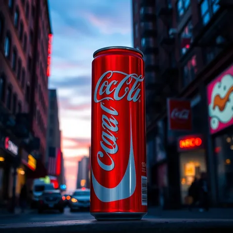 tall red soda can