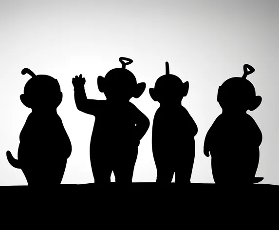 black and white teletubbies