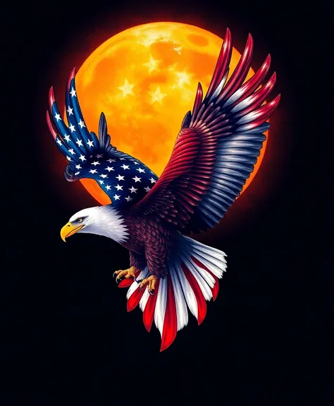 the american flag eagle