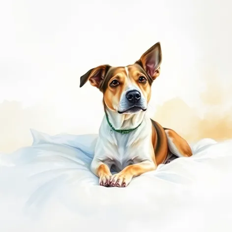 dog on the bed