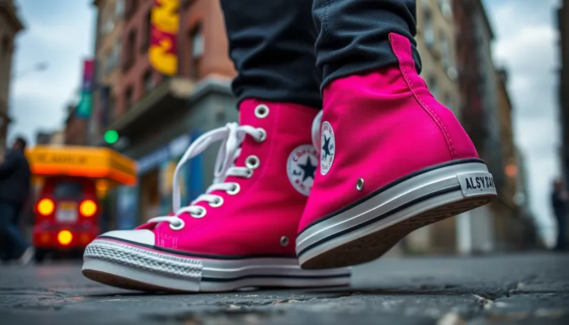 converse shoes hot pink