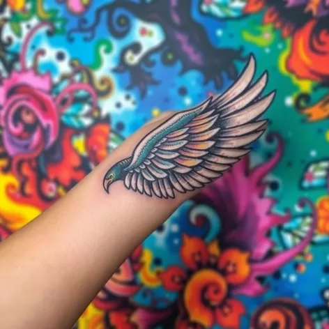 wing forearm tattoo