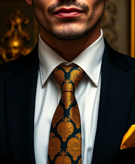 black and gold tie