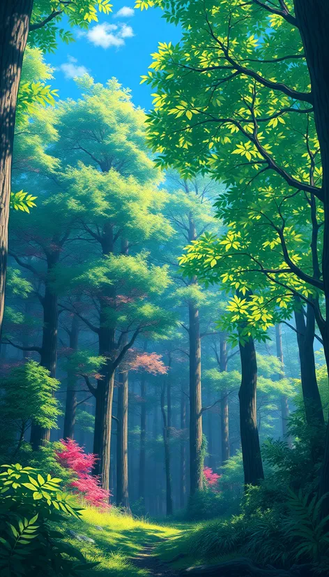 anime art forest