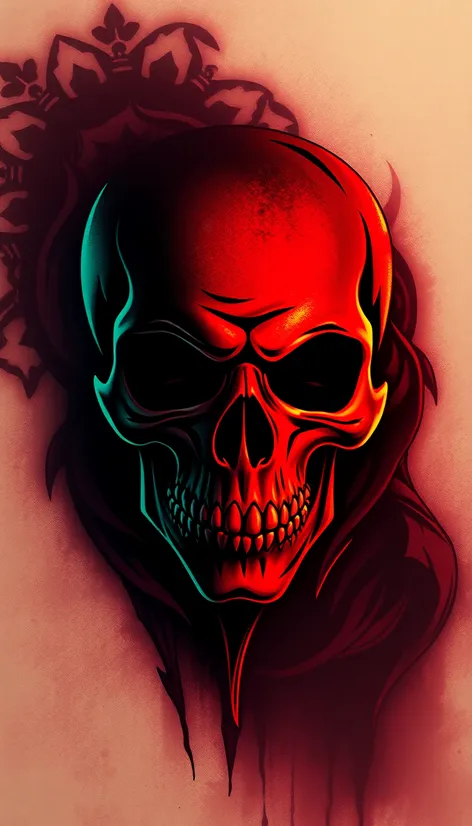 shading skull tattoo