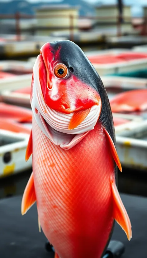 portrait image of salmon