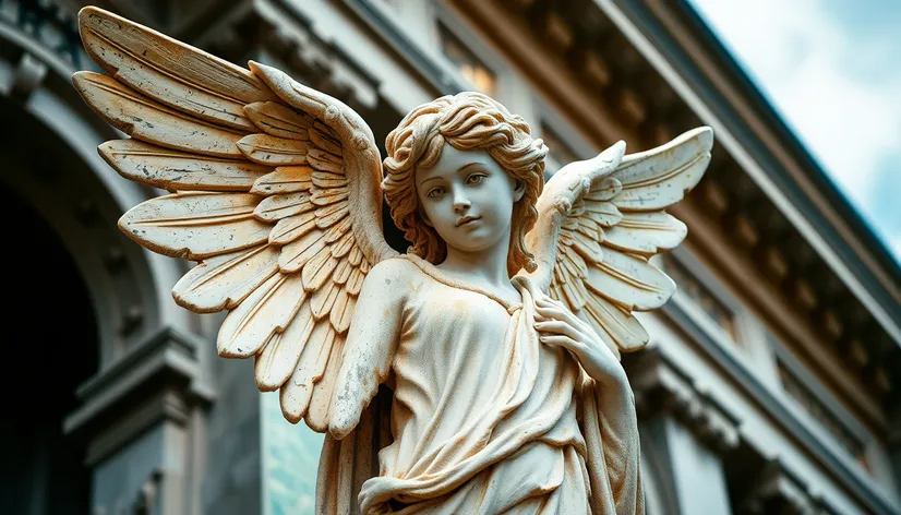 angel with wings statue