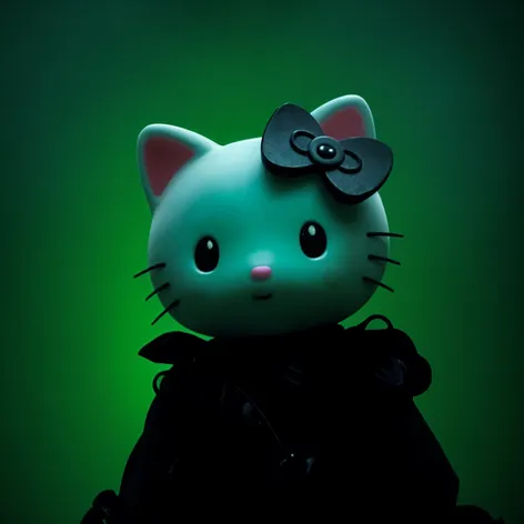 goth hello kitty green