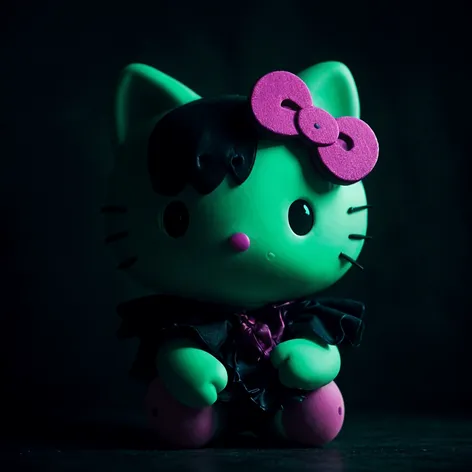 goth hello kitty green