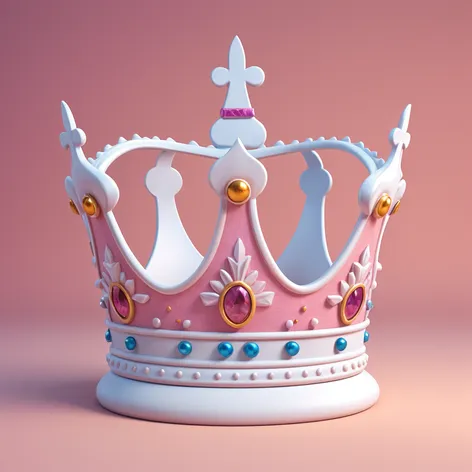 pink kings crown on