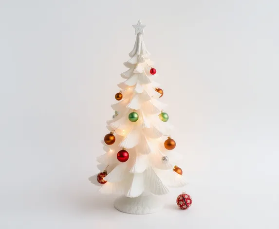 white ceramic christmas tree