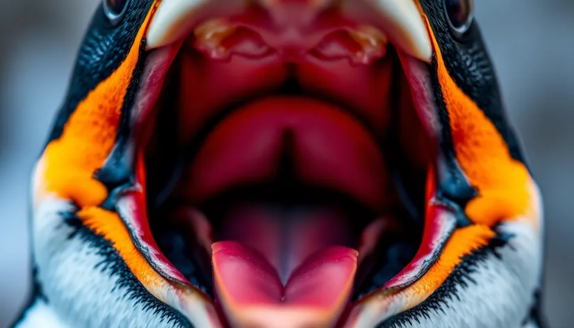 inside of penguin's mouth