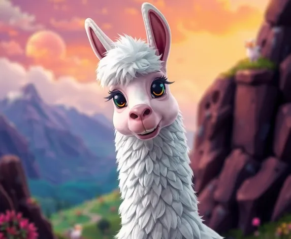 cartoon llama