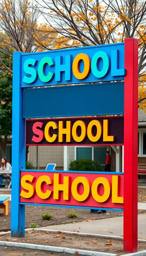 school sign