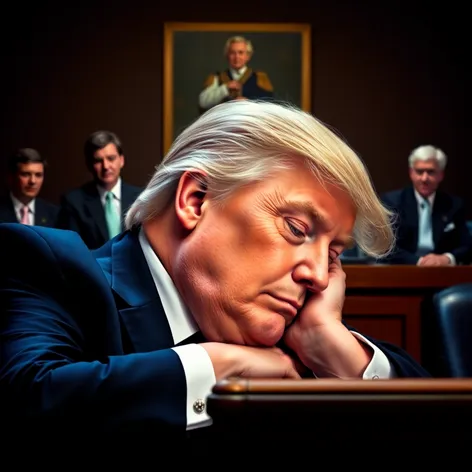 trump sleep in court