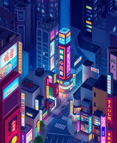 tokyo city isometric