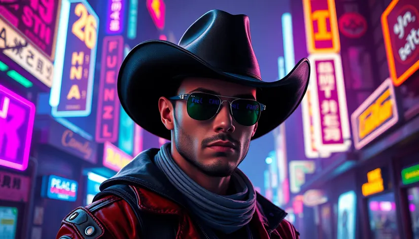 cowboy hat cyberpunk