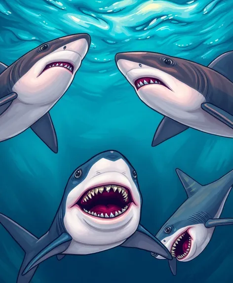 sharks drawn