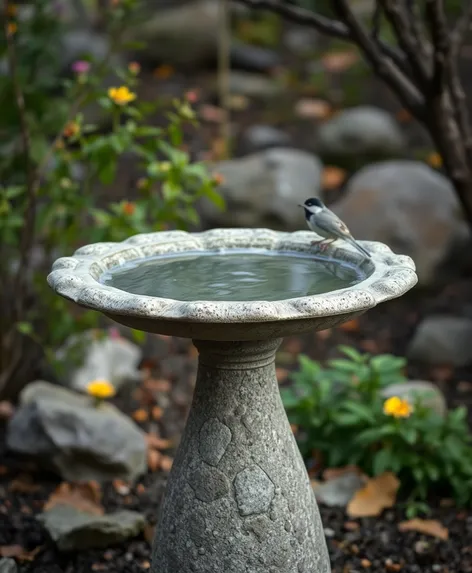 bird bath in stone