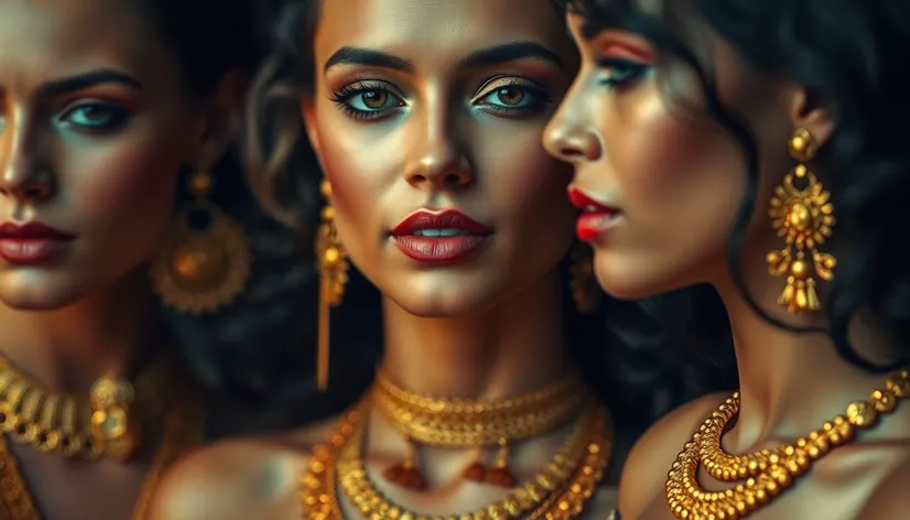 women with gold jewellery