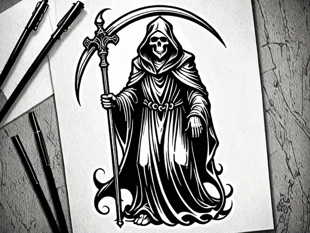 traditional grim reaper tattoo