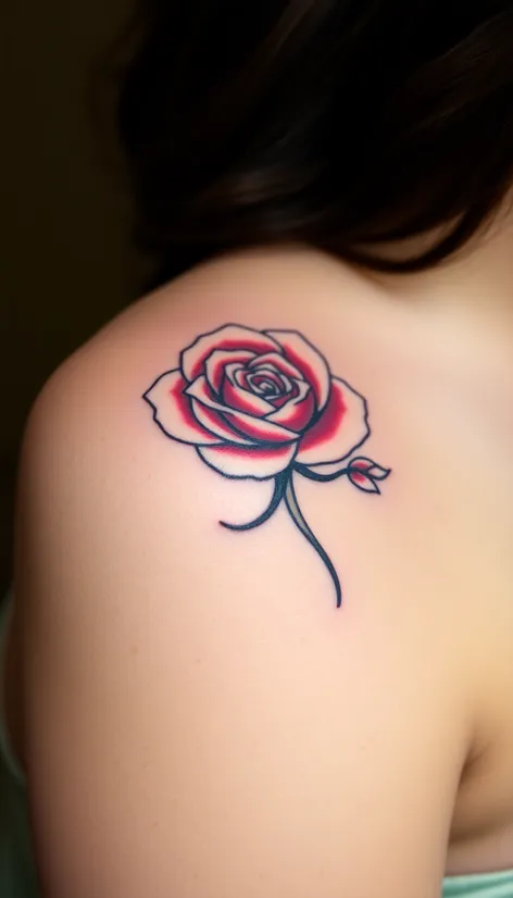 rose tattoo with a