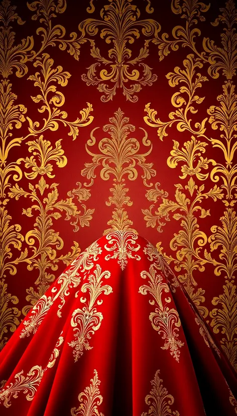 red and gold dress