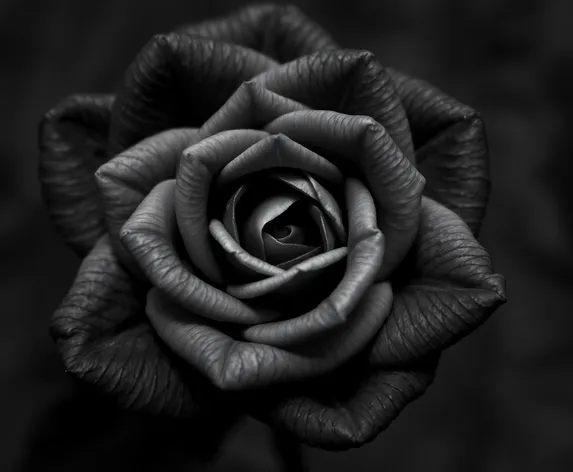 black and white rose