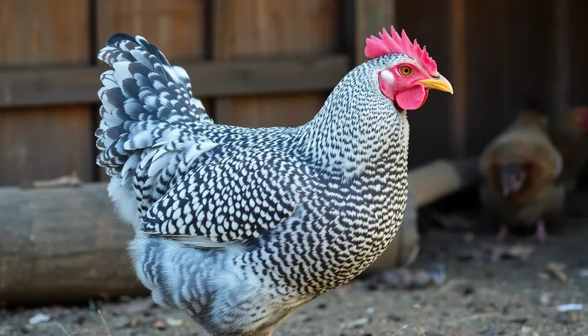 speckled sussex hen