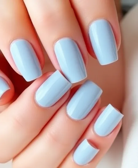 light blue color nails