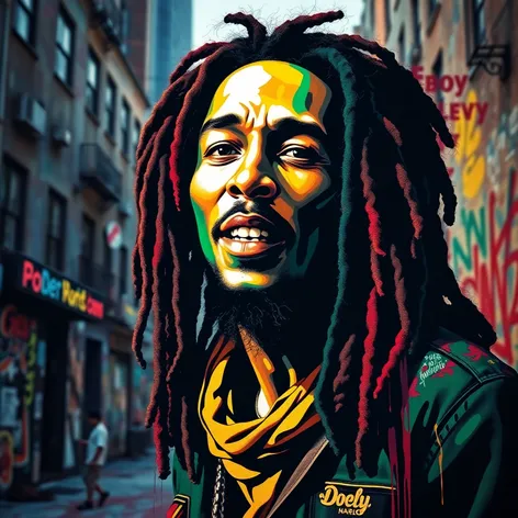 graffiti bob marley