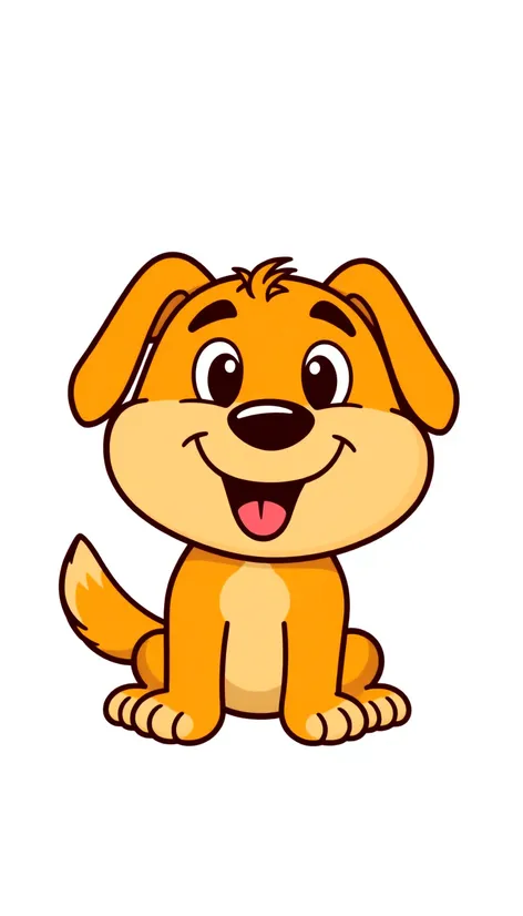 cartoon dog to trace